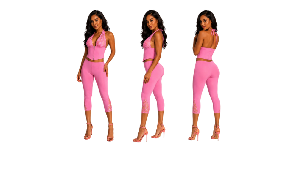 Two-piece matching set (Pink)