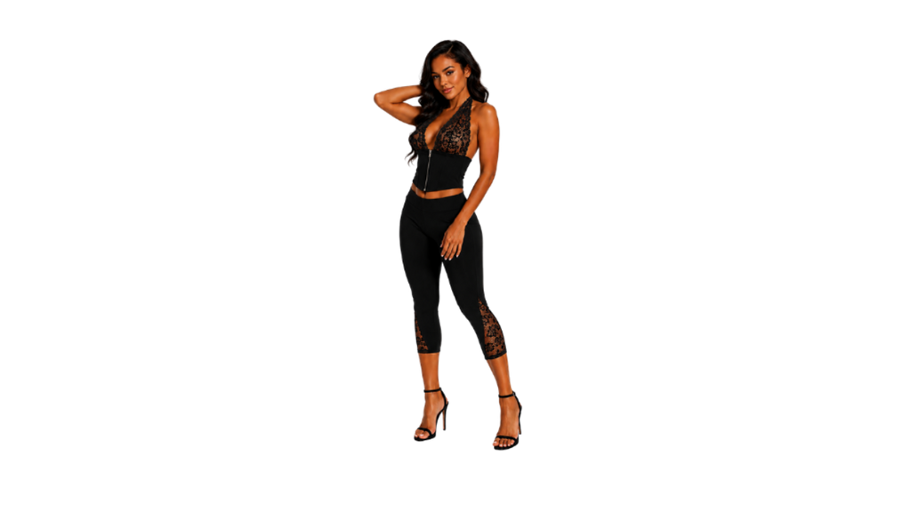 Two-piece matching set (Black)
