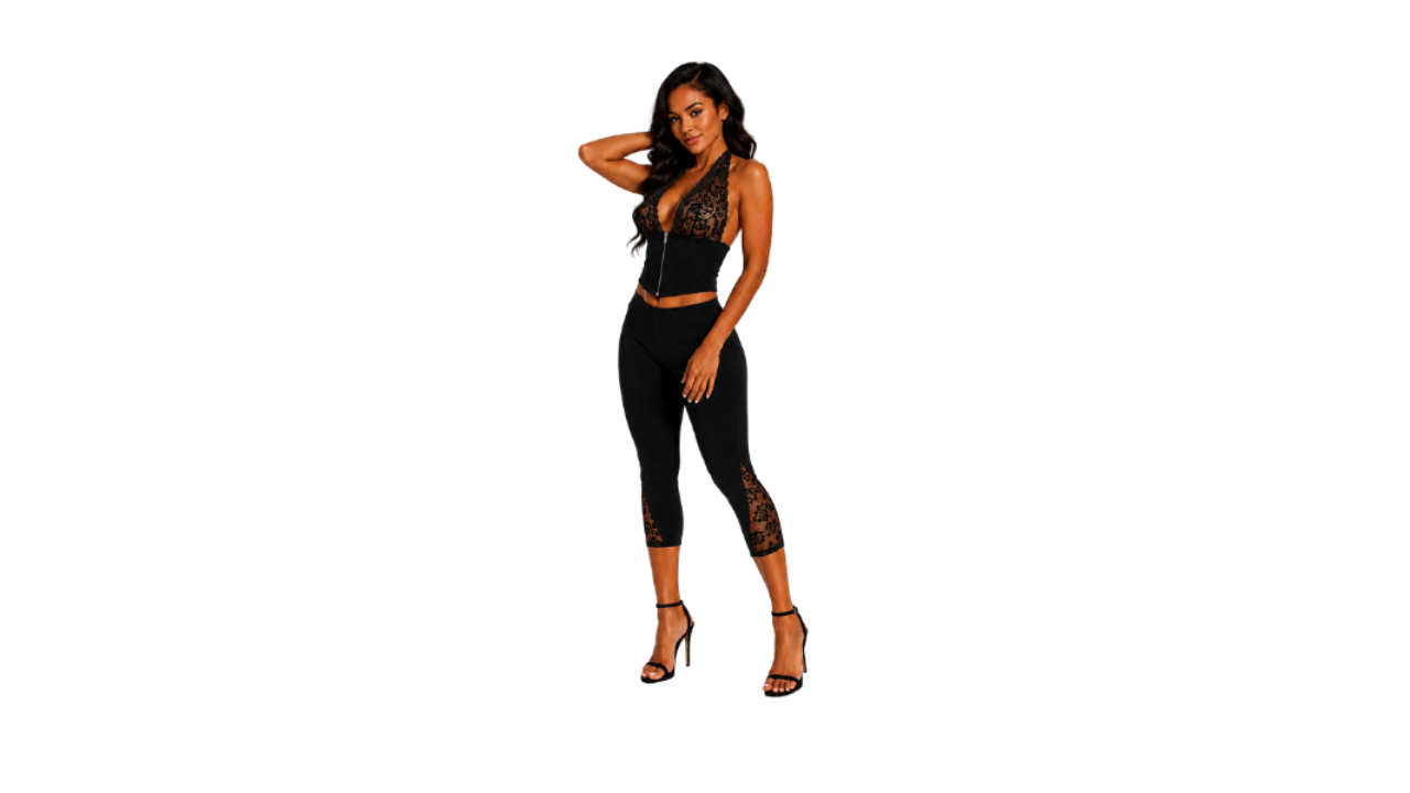Two-piece matching set (Black)