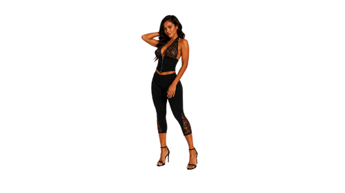 Two-piece matching set (Black)